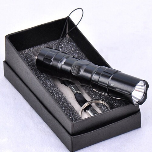 Wholesale LED mini flashlight, aluminum alloy strong light flashlight, household portable gift box flashlight