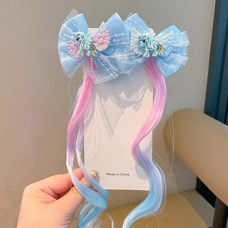 Nuevo clip de peludo para niños, accesorios para el cabello, tocado para niñas, horquilla, horquilla de lazo para bebé, pony, lindo
