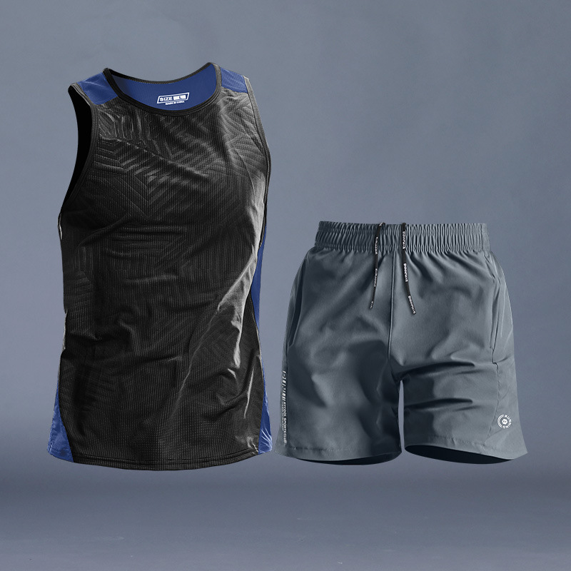 Camiseta de baloncesto de seda de hielo, chaleco de hombre, camiseta de baloncesto, entrenamiento deportivo de secado rápido, pantalones cortos transpirables de verano, ropa y equipo
