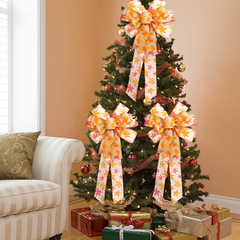 New Thanksgiving Bow Decoration for Shopping Malls and Supermarket Windows, Atmosphere Arrangement for Harvest Festival, Pumpkin and Maple Leaf Bows