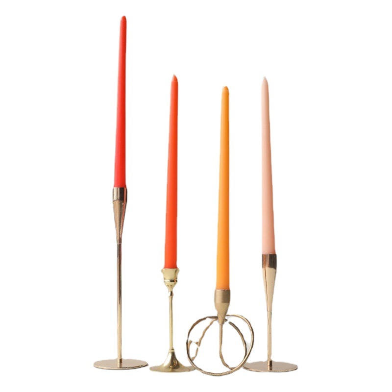 8 sets gradiente de color Morandi barra larga velas de colores 4 Unids romántico banquete de boda velas de cumpleaños de comida Occidental 30cm