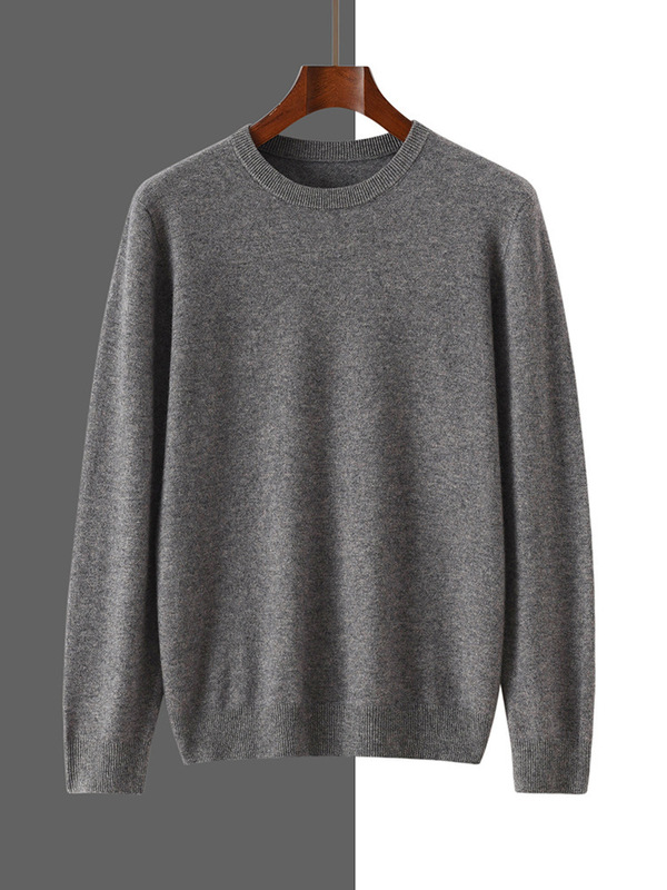 Premium ready-to-wear cashmere 2025 autumn/winter new men's long-sleeve sweater, round neck, comfortable, versatile, skin-friendly, loose and stylish