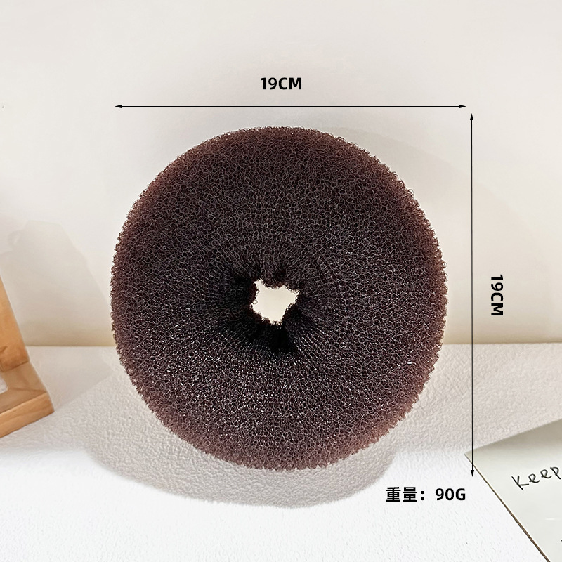 Platillo de rosquilla, mujer perezosa, lazo para el cabello con cabeza de bola esponjosa, artefacto para niños, tocado de capullo, accesorio para el cabello coreano