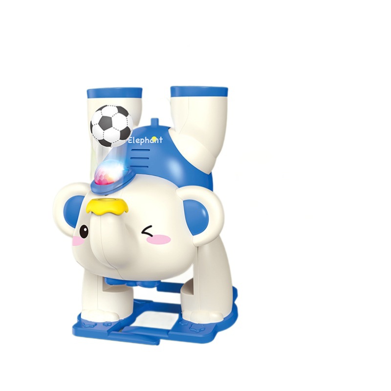 Nuevas luces eléctricas transfronterizas de música invertida caminando elefantes divertidos flotantes bolas de soplado juguetes bebés regalos al por mayor