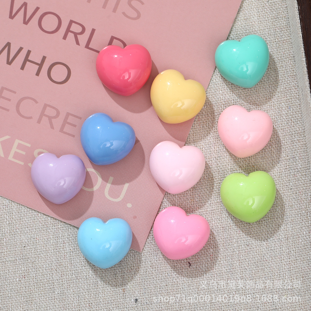 Nuevo macaron color tridimensional estrella de cinco puntas accesorios de resina DIY amor accesorios para el cabello colgante casero material al por mayor