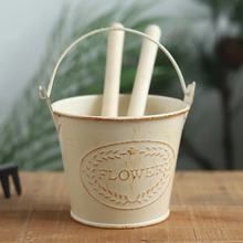 zakka杂货金属工艺品 复古做旧迷你铁皮桶多肉植物小花桶厂家直销