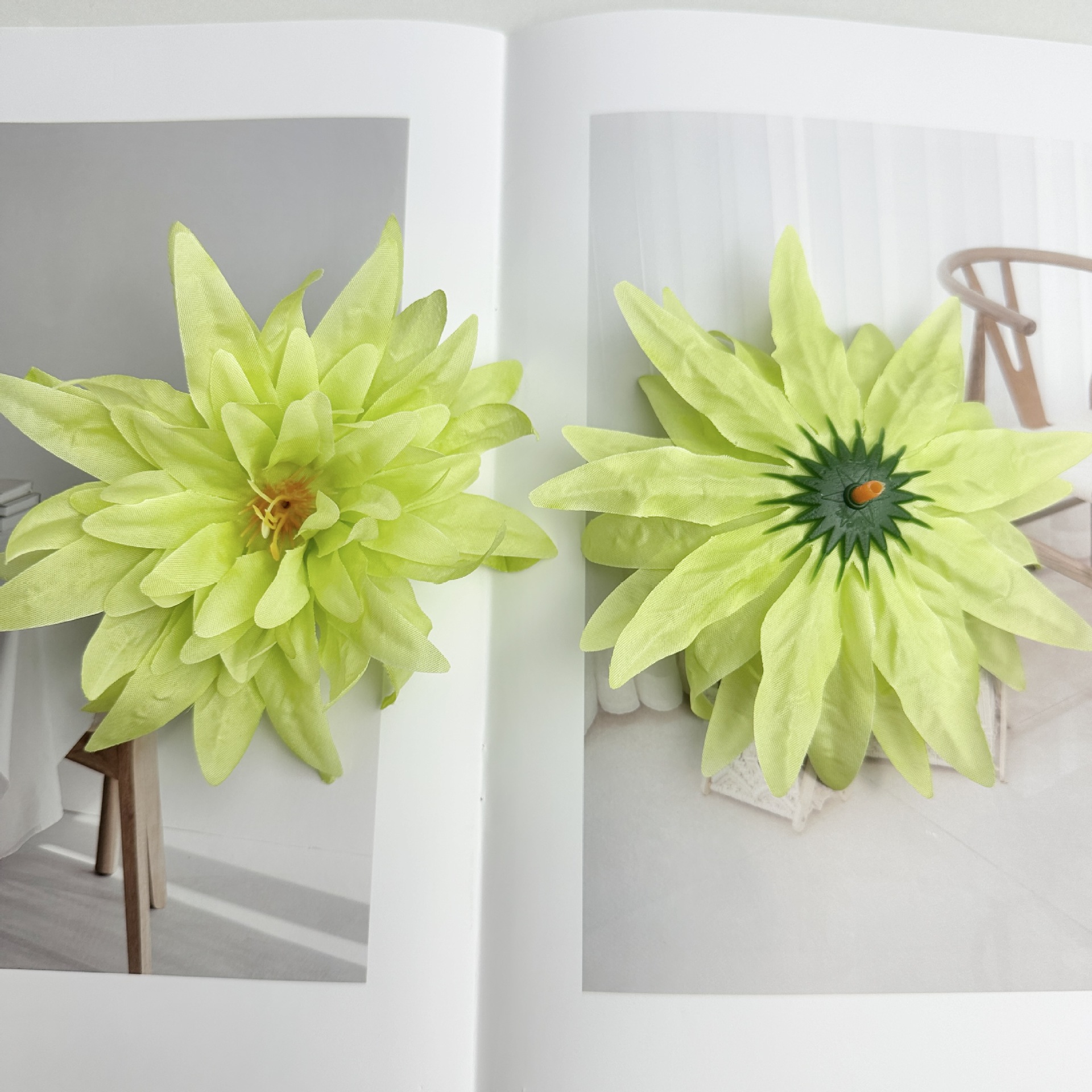 Flores de simulación llama crisantemo cabeza seda flores DIY caja de regalo material de flores de fichas de boda espacio comercial decoración prop al por mayor