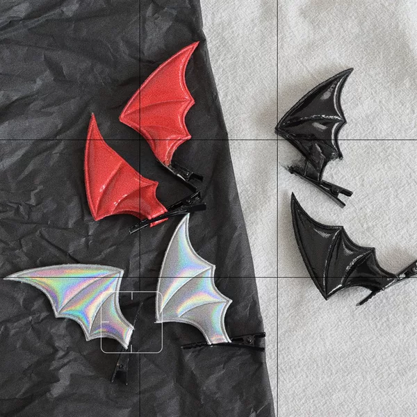 Japanese Diablo Cute Devil Hairpin Edge Clip Halloween Black Wings lolita lolita Headdress Gothic Style