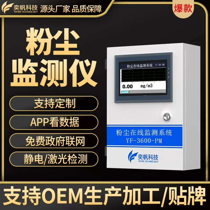 奕帆车间防爆粉尘检测仪颗粒物监测仪布袋矿用在线粉尘浓度检测仪