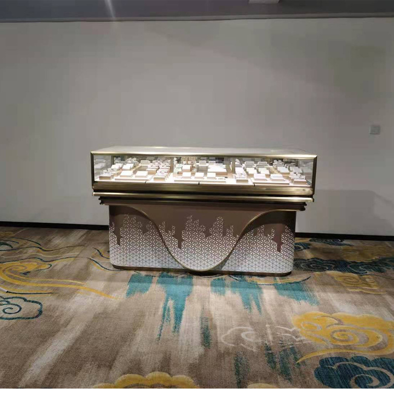 不锈钢电镀珠宝饰品组装设计展示柜厦门珠宝展柜工厂厂家供应