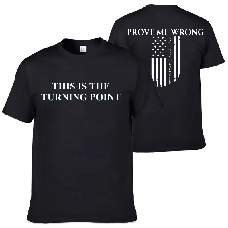 Charlie Kirk Printed T-Shirt European Size Short-Sleeved Milk Silk Top Cross-Border Hot Sale 1102