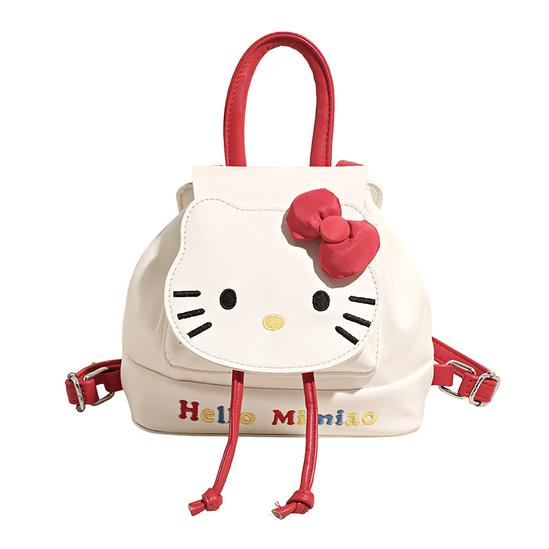 日系可爱kitty猫双肩包包女2025新款时尚迷你背包出游儿童小书包|undefined