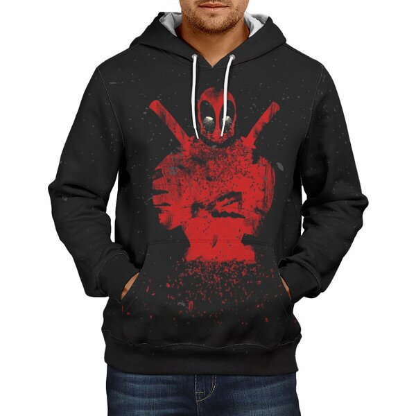 2025 New Spring Thin Men's Casual Hooded Sweater 3D Digital Printing Craft Pullover