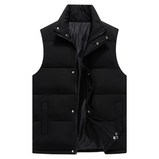 Men's Cotton Vest New Autumn and Winter Collar Casual Cotton Jacket Outdoor Sports Cotton Thickened Warm Cotton Vest Vest