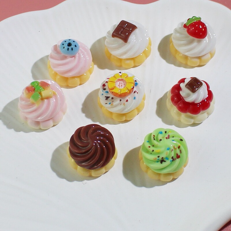 Shiny Cream Pudding Donut Miniature Model, Realistic Small Items, Food Toys, Dessert Ornaments, Pretend Play Toys