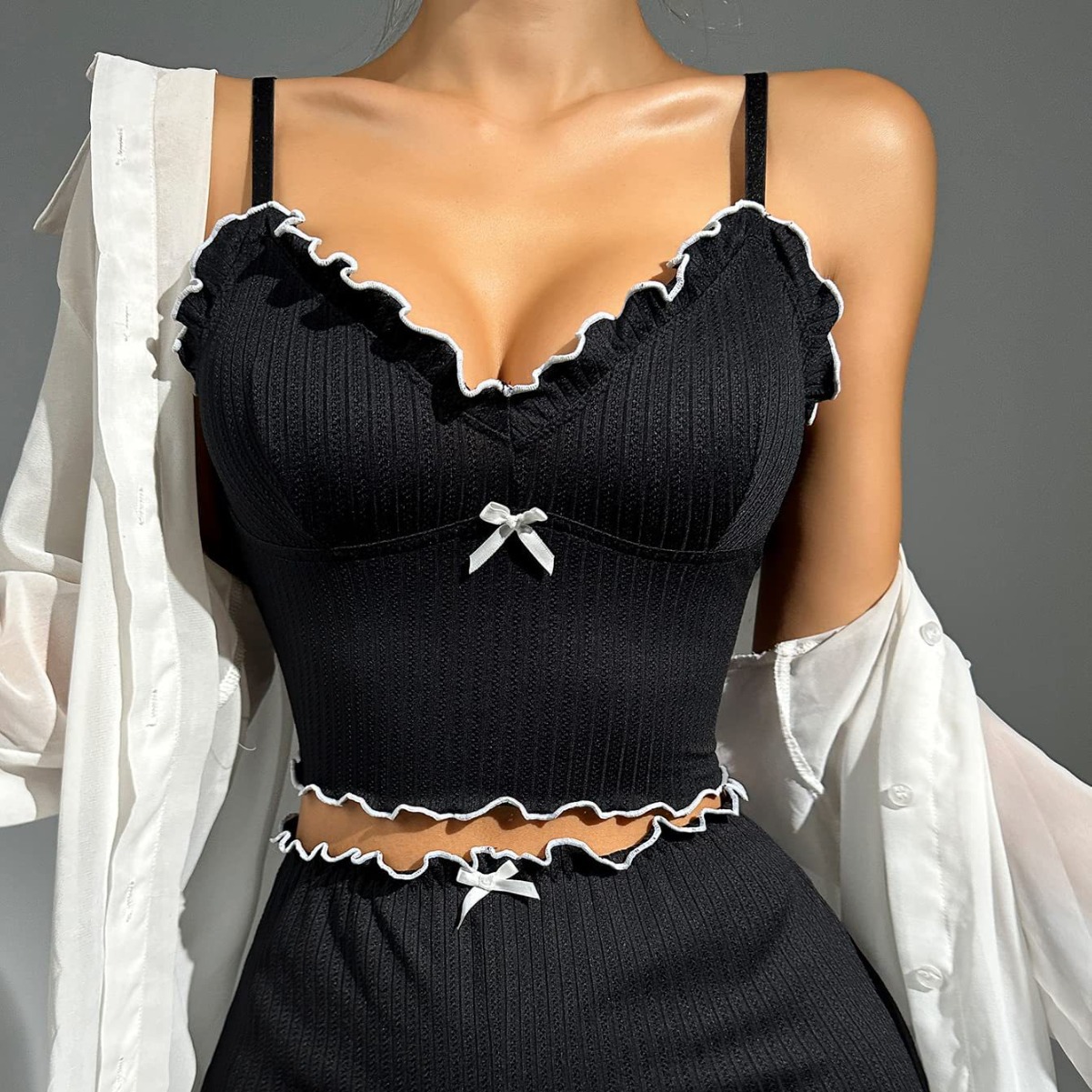 2024新款冰絲睡衣套裝 女家居服兩件套 外貿跨境貨源一件代發