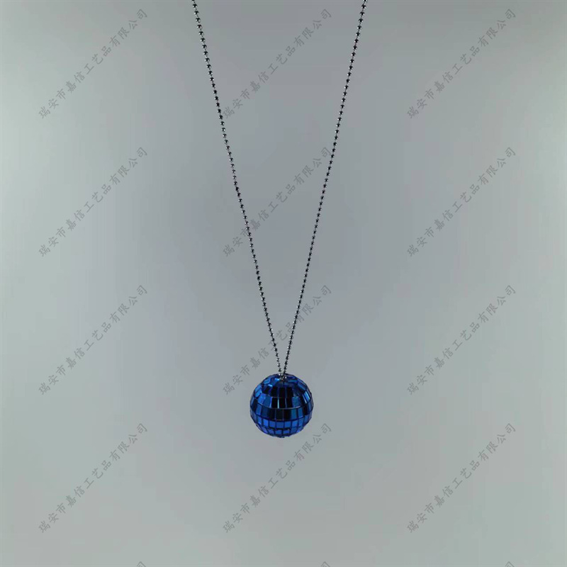 Collar tipo bola de discoteca con efecto láser colorido, decoración colgante para fiestas o Navidad