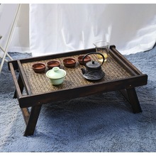 日式飘窗小茶几榻榻米桌子禅意家用茶桌折叠炕桌矮桌阳台实木茶台
