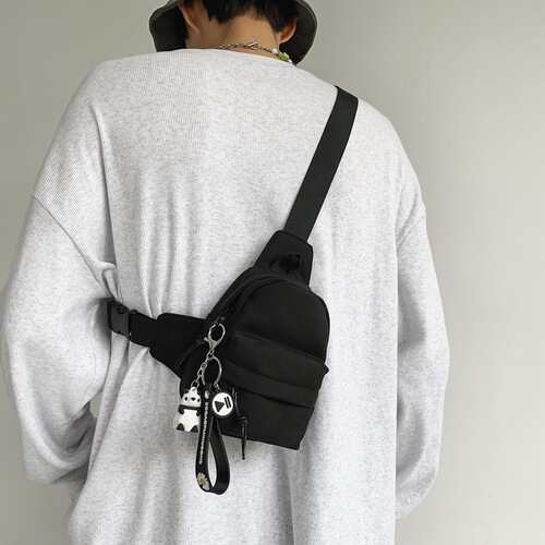 Couple Chest Bag Versatile Solid Color Shoulder Bag  Winter New Korean Style Shoulder Bag Waterproof Casual Shoulder Crossbody Bag