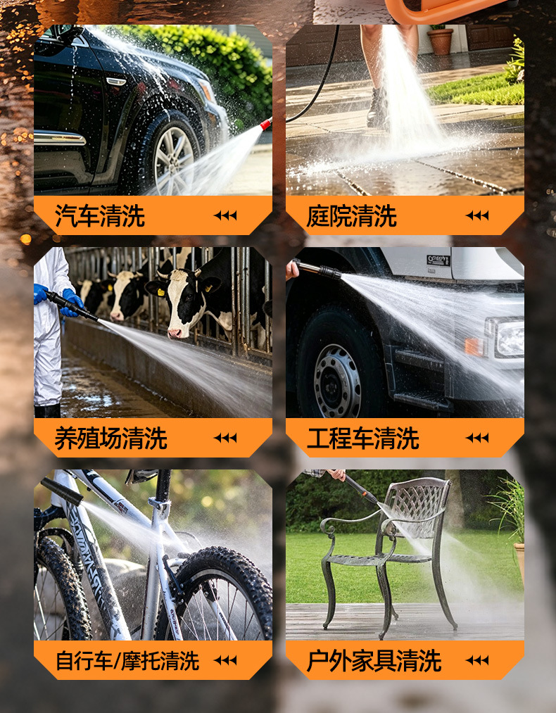 Car washing machine, household and commercial high-pressure washer, high-power car washing high-pressure water pump, small garden car washing machine