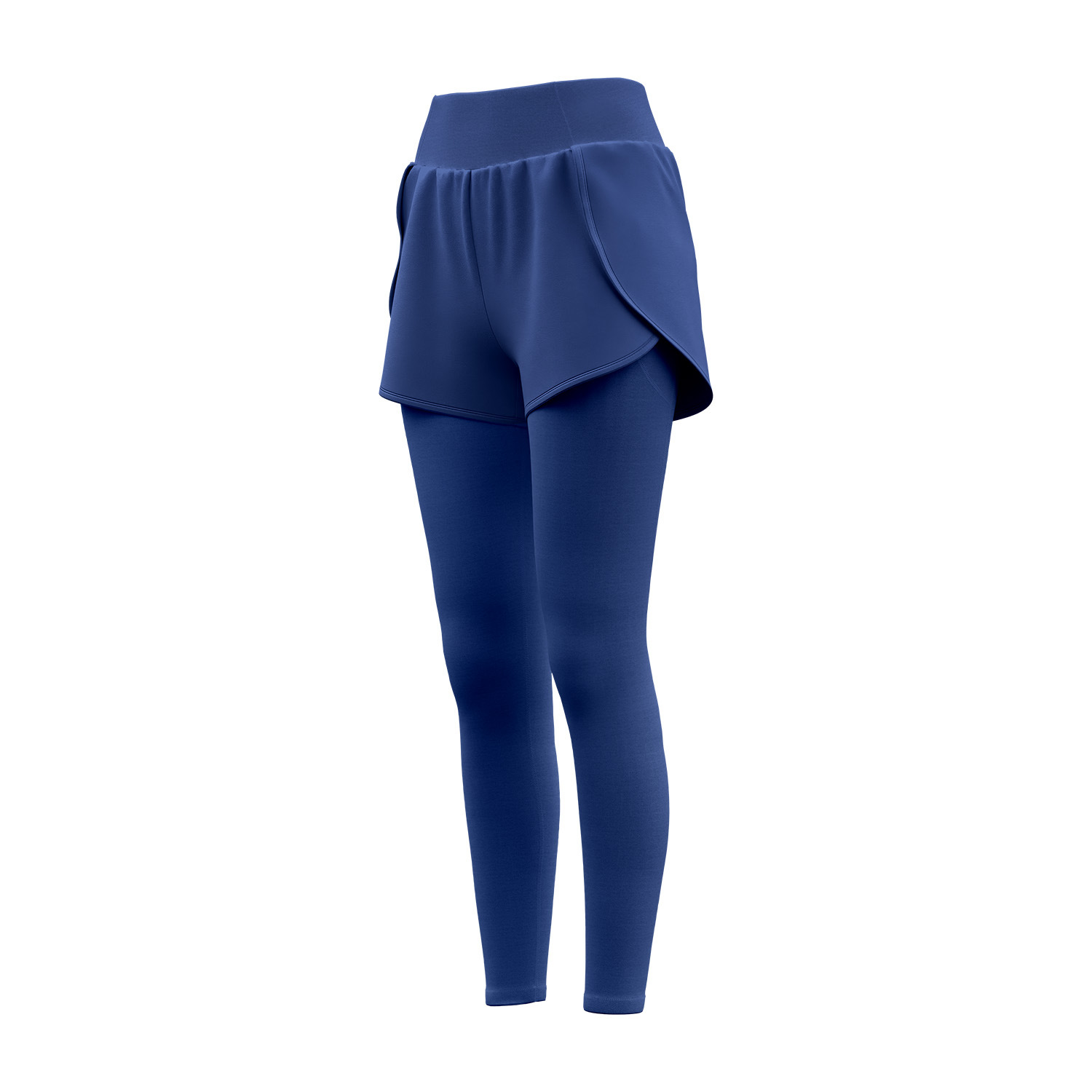 Juyitang falso pantalones de yoga de dos bolsillos elásticos para mujer, cintura alta, glúteos, ejercicios de fitness, leggings