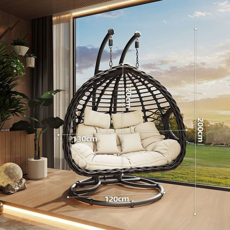Silla de cuna para exteriores, columpio, patio, silla colgante doble, balcón doméstico, red interior, nido de pájaro rojo, hamaca, silla de mimbre, mecedora