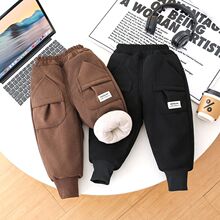 儿童棉裤冬季新款男童女童夹棉加厚棉裤宝宝保暖裤子长裤外穿洋气
