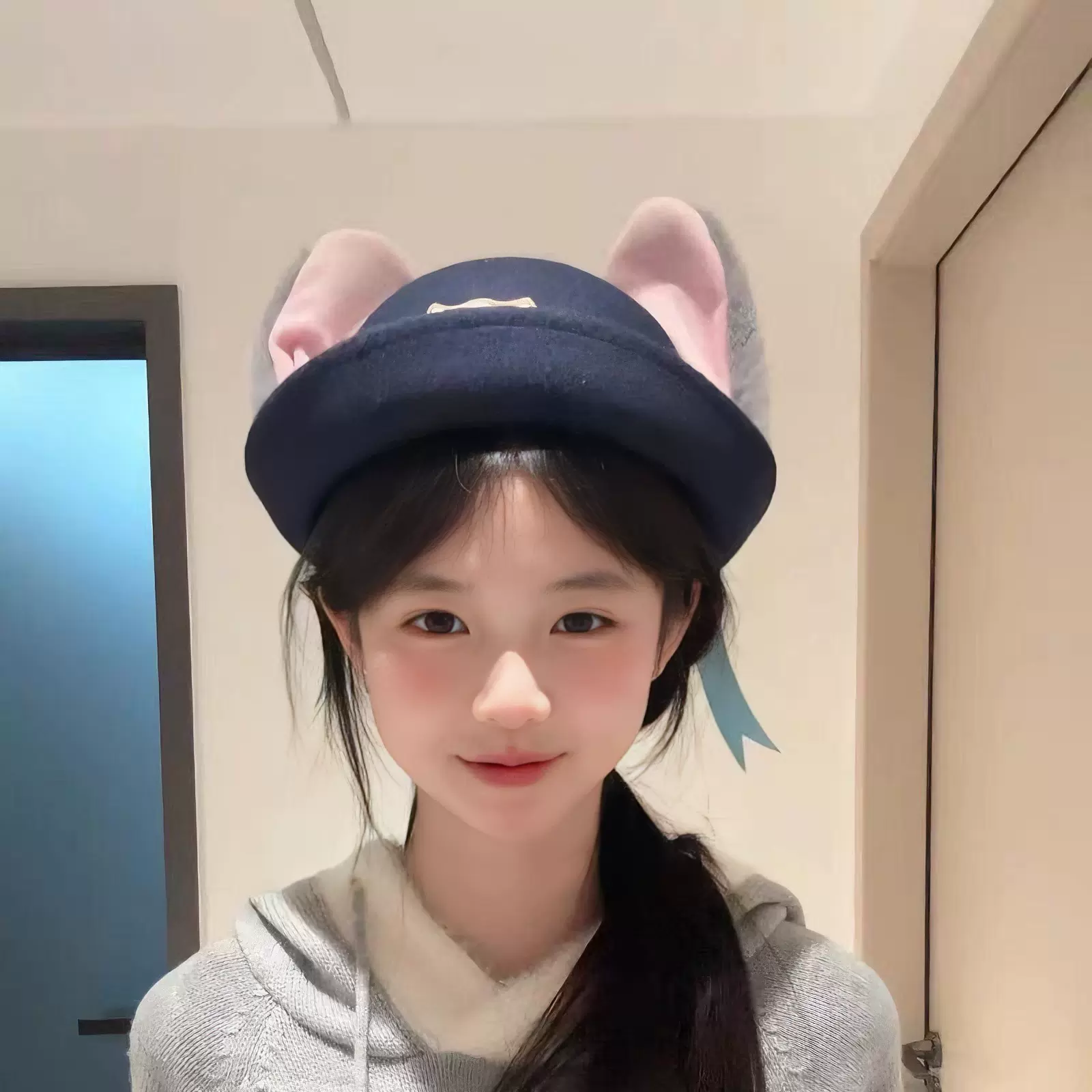 朱迪兔子警官cos卡通帽子游乐园氛围感拍照可爱兔耳礼帽小众发饰
