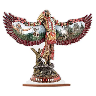 5D跨境新品 钻石画勇士桌摆5D宝石刺绣艺术家庭办公室桌面装饰量