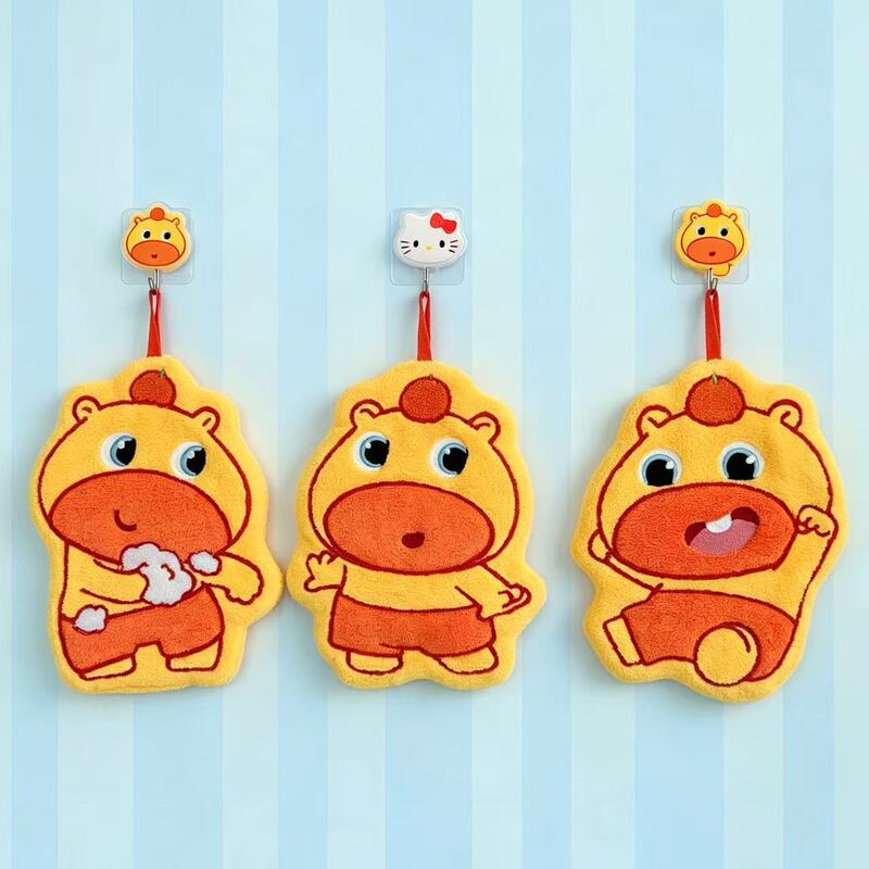Cute Capybara Lulu Hanging Hand Towel, Absorbent Quick-Dry Towel, Kitchen Cloth, Hand Wipe, Bathroom Handkerchief for Children