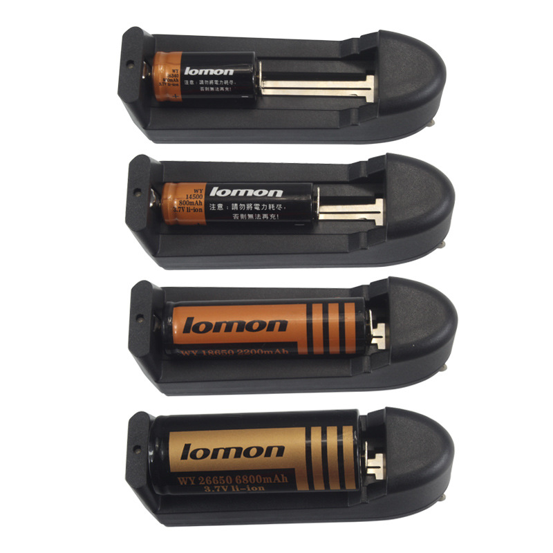 Rumen 18650 cargador de litio de una sola ranura cargador de fábrica al por mayor 26650 cargador de asiento de batería 14500