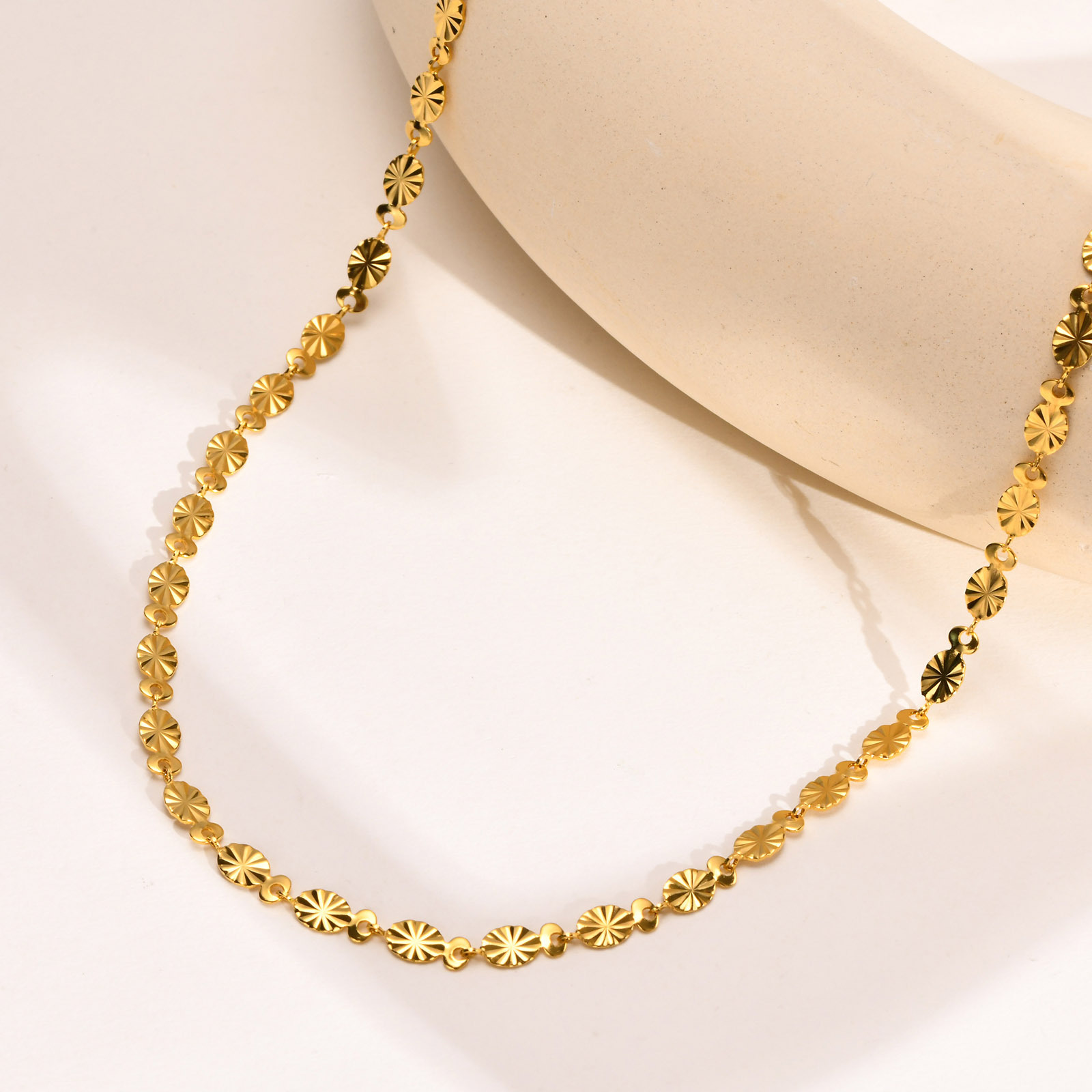 Fashion Flower Titanium Steel Plating Necklace 1 Piece