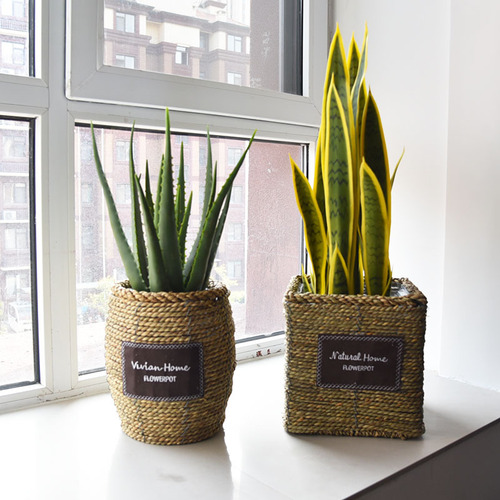 Nordic straw flower pots, rattan flower pots, extra large flower baskets, pothos rattan creative woven bamboo flower pots