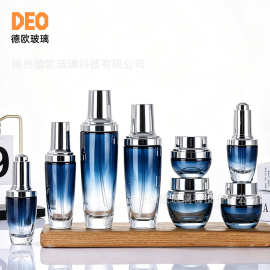 新款护肤品包装瓶乳液分装小蓝瓶按压喷雾瓶化妆品膏霜瓶批发