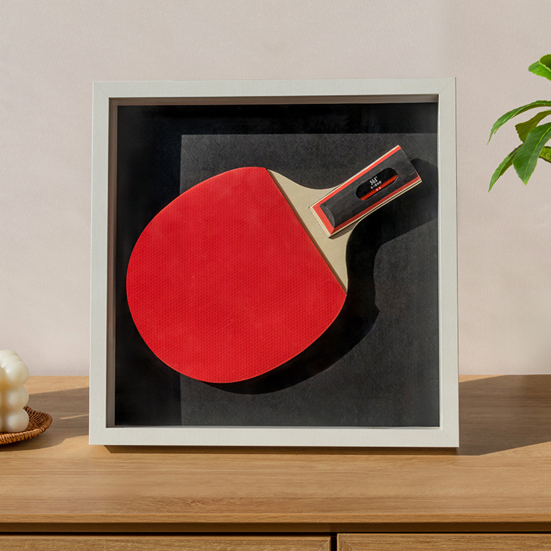 Mounted Table Tennis Racket Display Frame Hollow Storage Collection Photo Frame Picture Frame Display Stand Can Be Hung on the Wall and Table Mounted Table Tennis Racket Display Frame Hollow Storage Collection Photo Frame Picture Frame Display Stand Can Be Hung on the Wall and Table