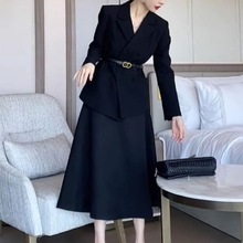 法式感套装裙女秋季2025新款赫本风职场小香风气质西装两件套
