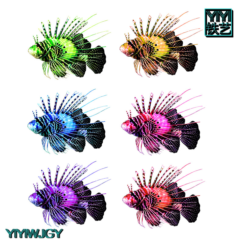 New Iron Fish Marine Animal Indoor Outdoor Decoration Home Craft Wall Decoration Iron Pendant Decoration Indoor