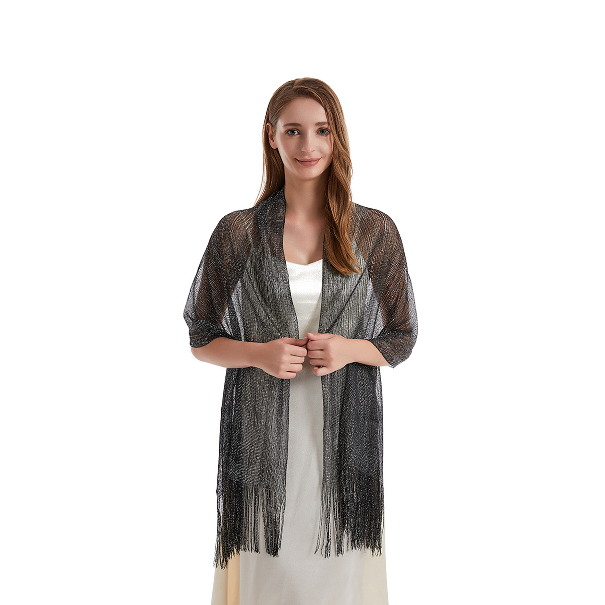 Women's Fashion Solid Color Polyester Tassel Shawls display picture 100