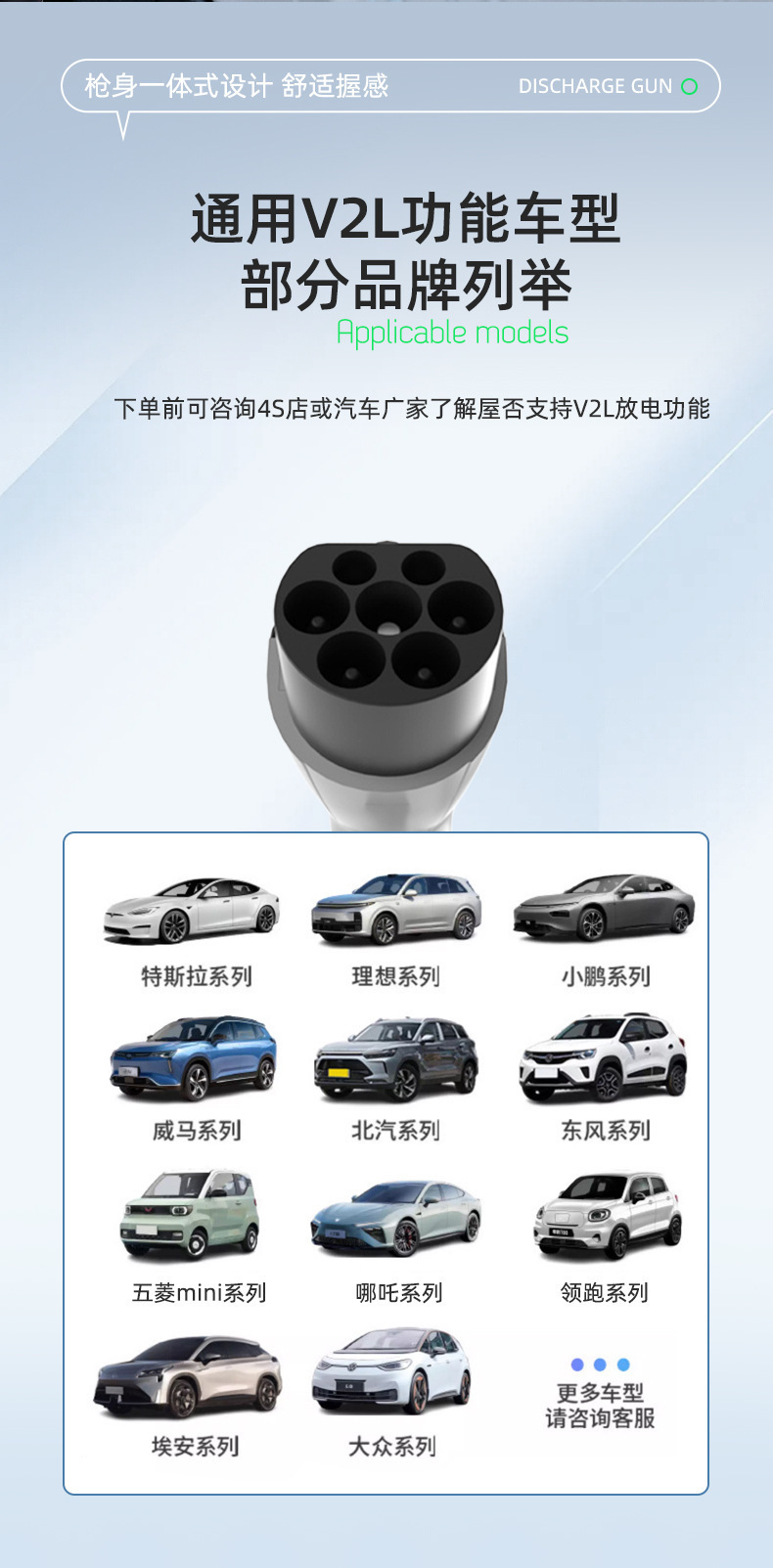 Discharge Gun, New Energy Vehicle External Discharge Plug, and Power Strip Are Suitable for Byd, Li Auto, and Deep Blue Power Adapters