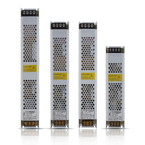 LED ultra-thin long bar power supply 12V 5A 10A 20A 30A 400W light box silent high quality built-in transformer