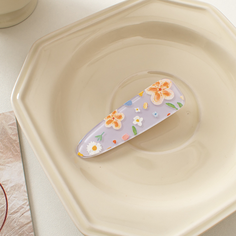 10g Weight Hair Clip Hair Accessories Type 1 Piece Quantity Holiday, Daily Occasion Acrylic Material Plumeria Pattern All Seasons Season Women's Gender Sweet, Pastoral Style Sweet Pastoral Women's Plumeria Acrylic Hair Clip 20