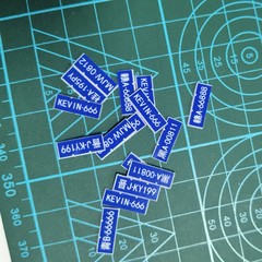 Children's Alloy Toy DIY Simulation Car Model License Plate Car Model Taobao One-Time Delivery Accessory Gift