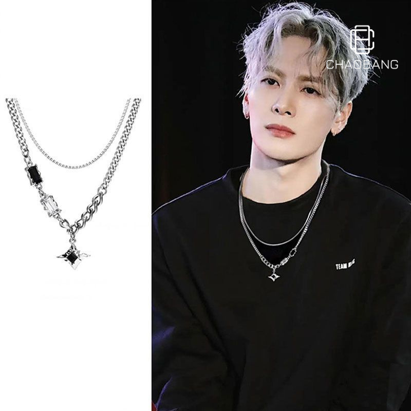 Mangxing Double-layer Necklace Male Titanium Steel No Fading Yiwu New Woolen Chain Female Niche Hip-hop All-match Jewelry Accessories