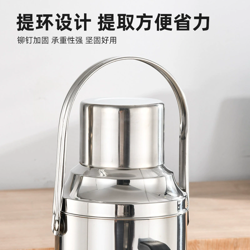 Thermos stainless steel, glass teapot, capacious liner for home use for elementary school students