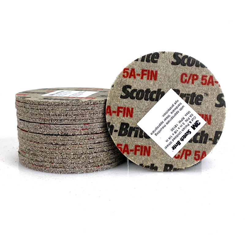 3MCP尼龙轮3英寸5A硬度FIN400目研磨片无碳冷磨金属去毛刺05492