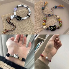 夏日彩色多巴胺手链轻奢小众高级感串珠手串爆款气质百搭手饰批发