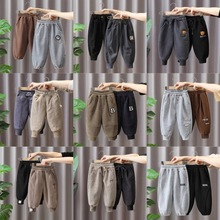 男童秋冬新款儿童加绒运动长裤休闲时尚保暖长裤中小童外穿童裤潮