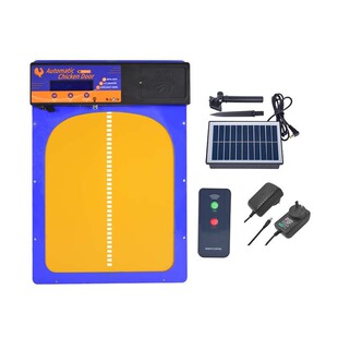 Factory Direct plastic automatic light-sensitive chicken coop door early rise and late fall Blue pet household chicken coop door