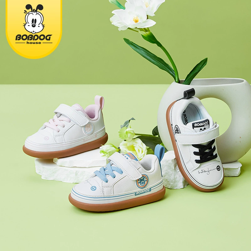 Babs Детская обувь Весенняя и Осенняя кожаная лапша Маленькая белая обувь Детские ходки Мягкая подошва легкая детская обувь для мальчиков