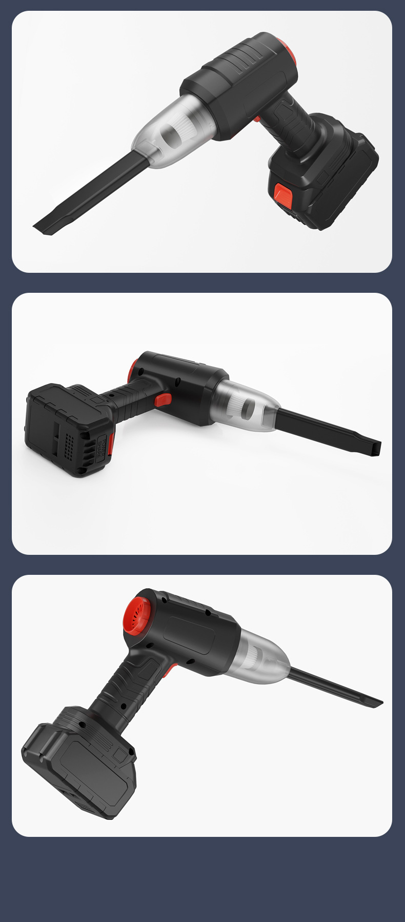 Car Vacuum Cleaner, Wireless Charging for Car Use, Super High Power Suction for Home Use, Small Handheld Portable Mini